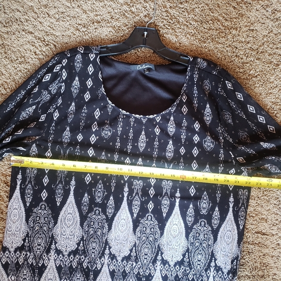 Calesa Tunic Blouse Lace Trim Bell Sleeve - Picture 5 of 9